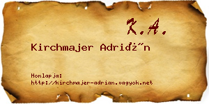 Kirchmajer Adrián névjegykártya